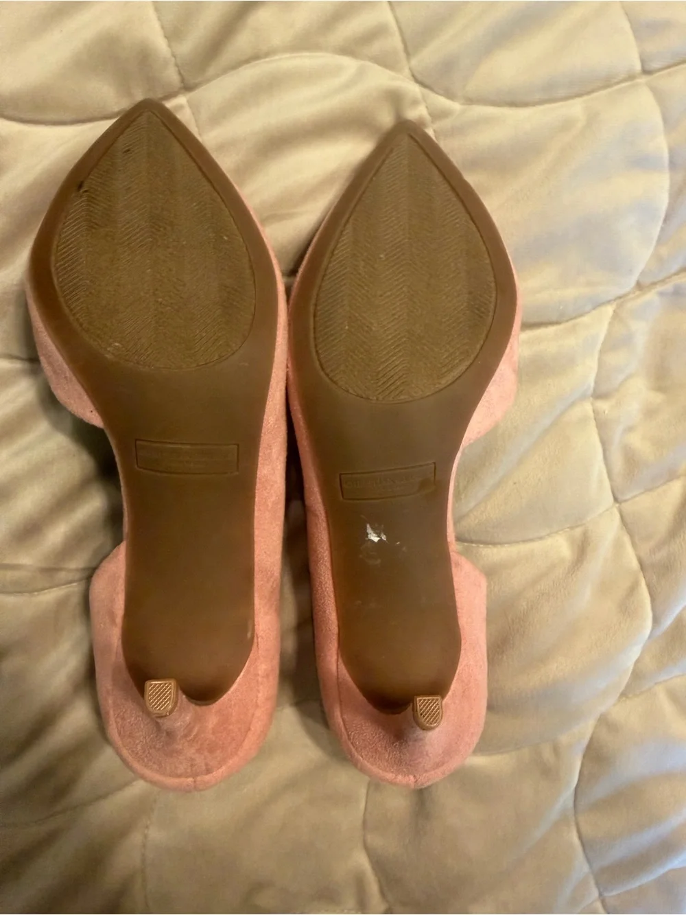 Christian Siriano Dusty Pink Suede Pointed-Toe Pumps 9